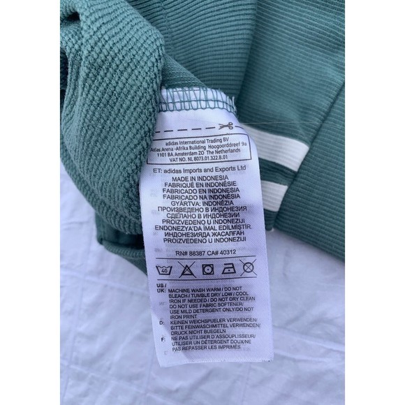 Adidas Mint Crop Hoodie Junior Medium Sweatshirt - Picture 3 of 11